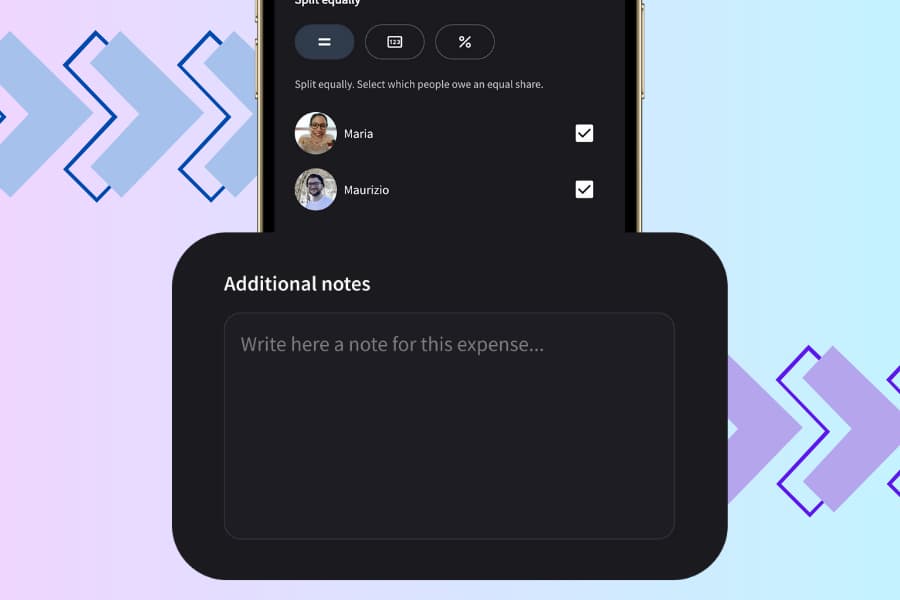 Feature to add notes to expenses.